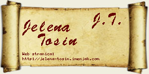Jelena Tošin vizit kartica